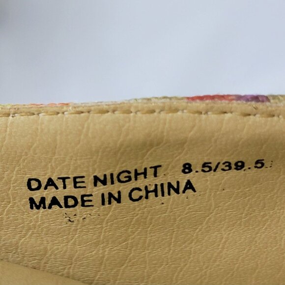 Rainbow Stripe Bohemian Shoes Women 8.5 CL Laundry Boho Wedge Sandals 39 Spring - Picture 5 of 14